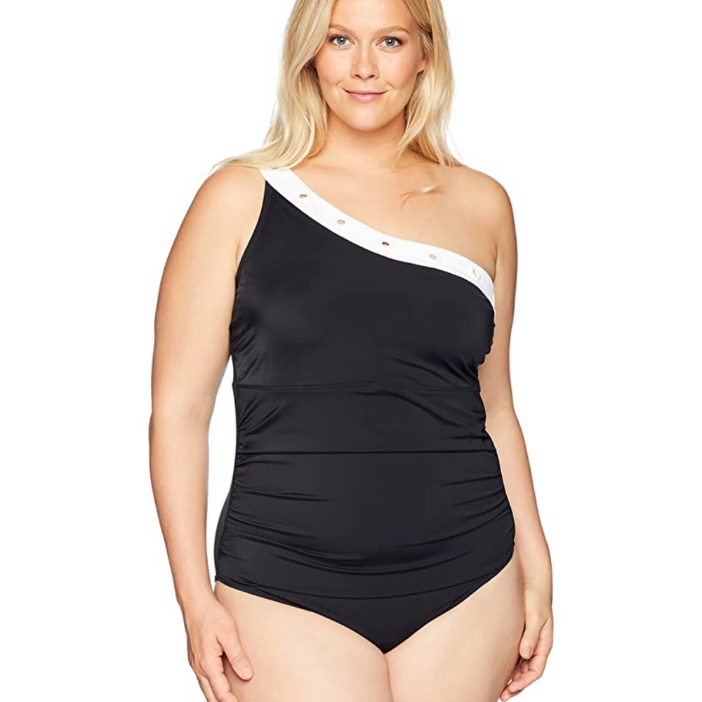 Coastal Blue One Piece Bathing Suit 3X